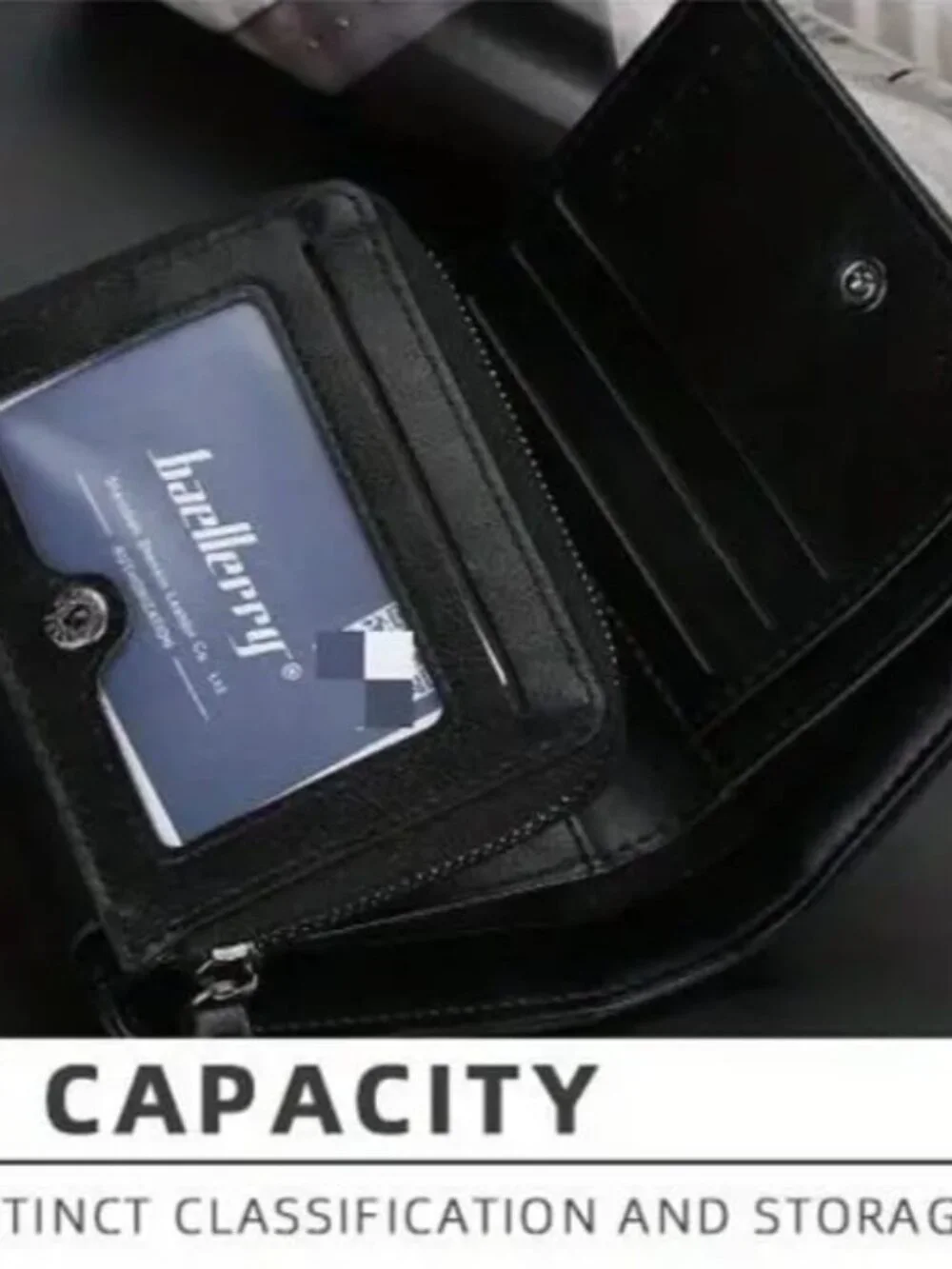 NEW Wallet with 13 Card Slots Short Vintage PU Leather Triple Buckle Wallet